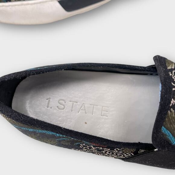 1. State Waylon Peacock Brocade Tapestry Slip On Sneaker Platform Anthropologie - Picture 7 of 10